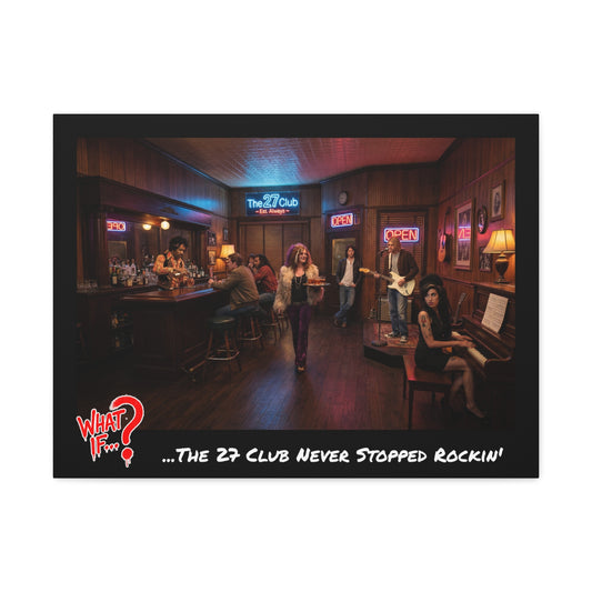 The 27 Club Alternate Reality Stretched Canvas | What If Music | Wall Art
