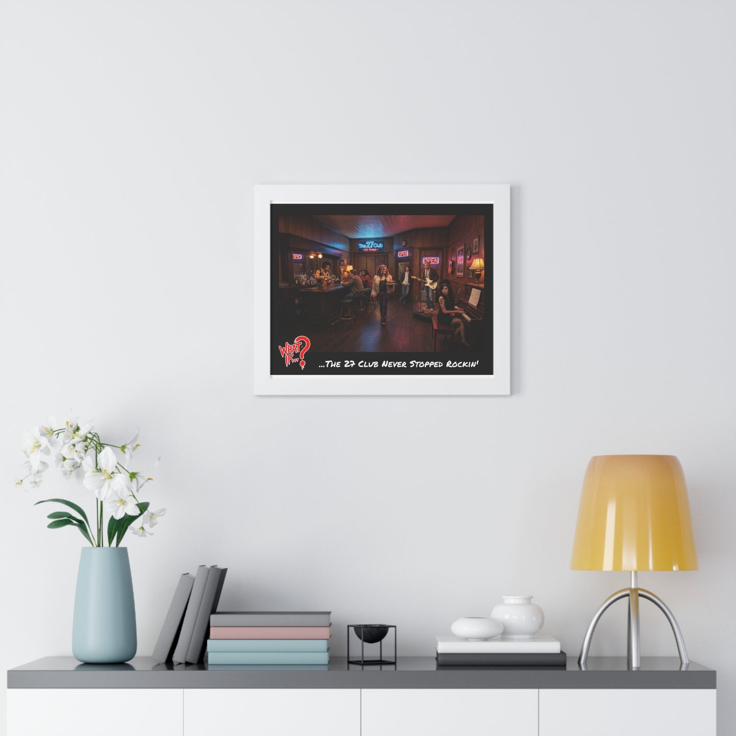The 27 Club Alternate Ending Framed Poster (White) | What If Music | Wall Art