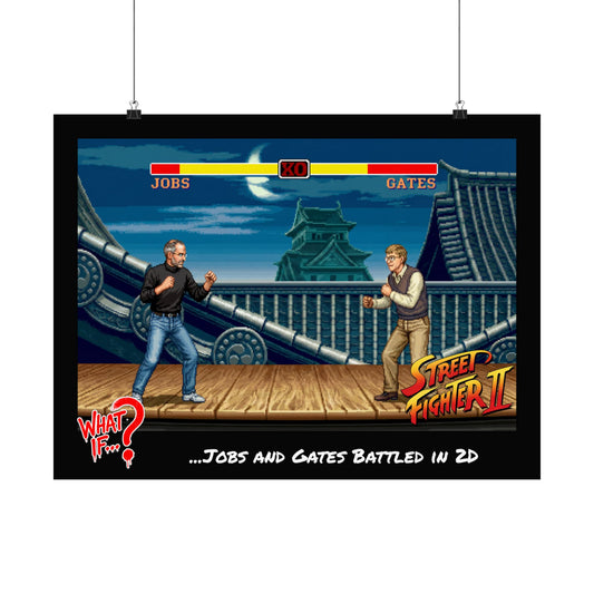 Steve vs Bill Alternate Reality Matte Poster | What If Culture | Wall Art