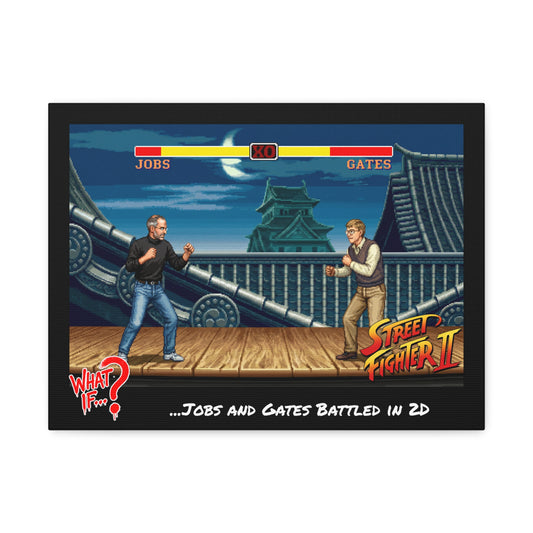 Steve vs Bill Alternate Ending Stretched Canvas | What If Culture | Wall Art