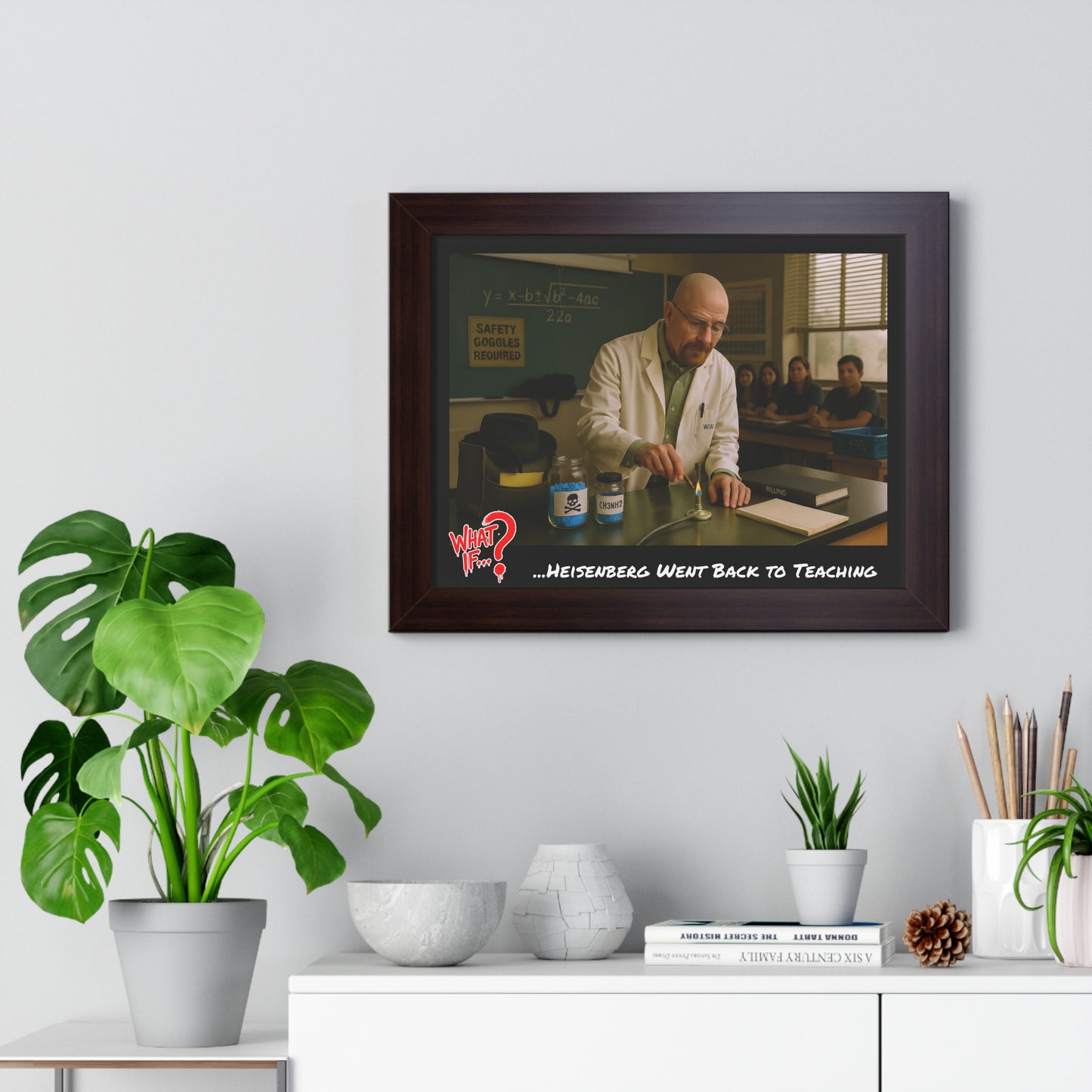 Heisenberg Alternate Ending Framed Poster (Walnut) | What If Drama | Wall Art