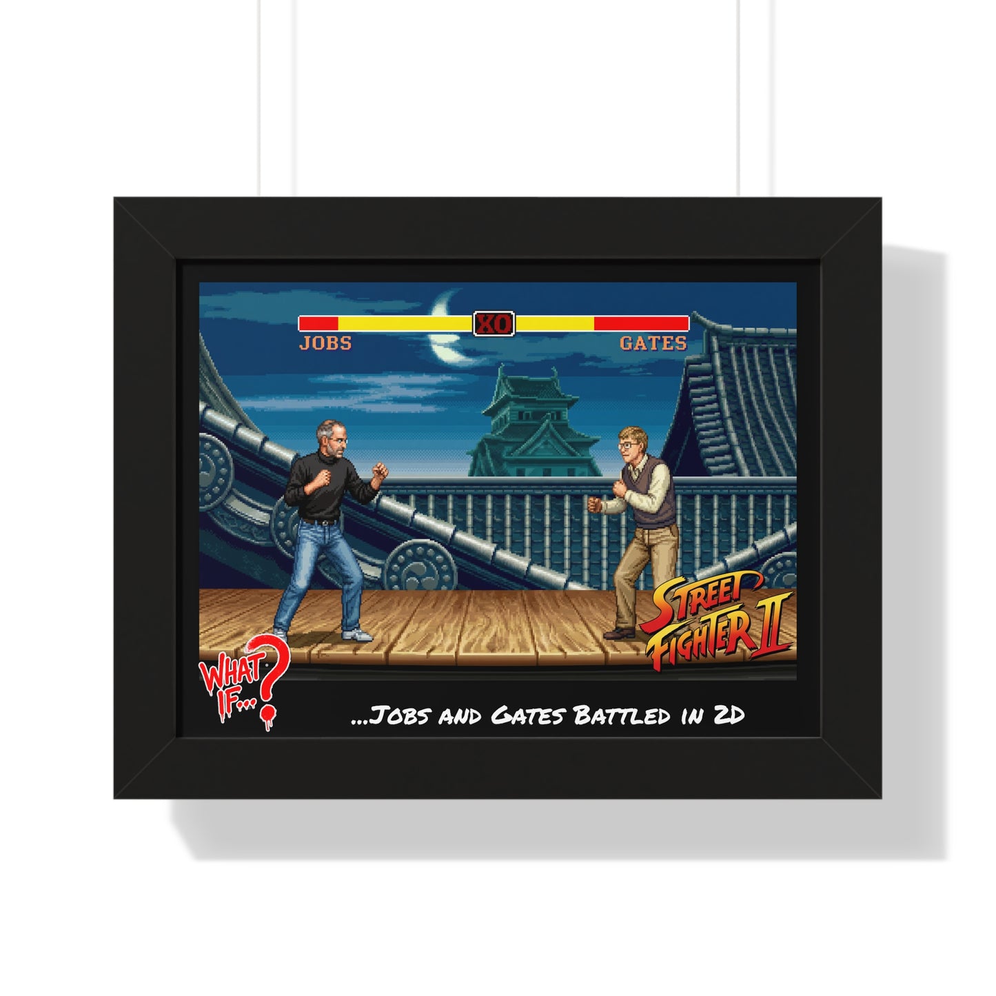 Steve vs Bill Alternate Ending Framed Poster (Black) | What If Culture | Wall Art