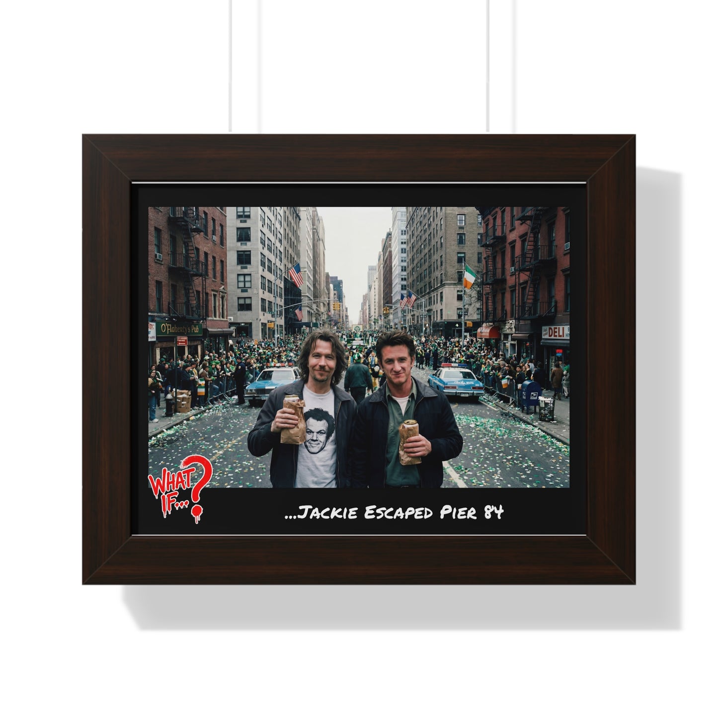 Jackie Alternate Ending Framed Poster (Walnut) | What If Crime Drama | Wall Art
