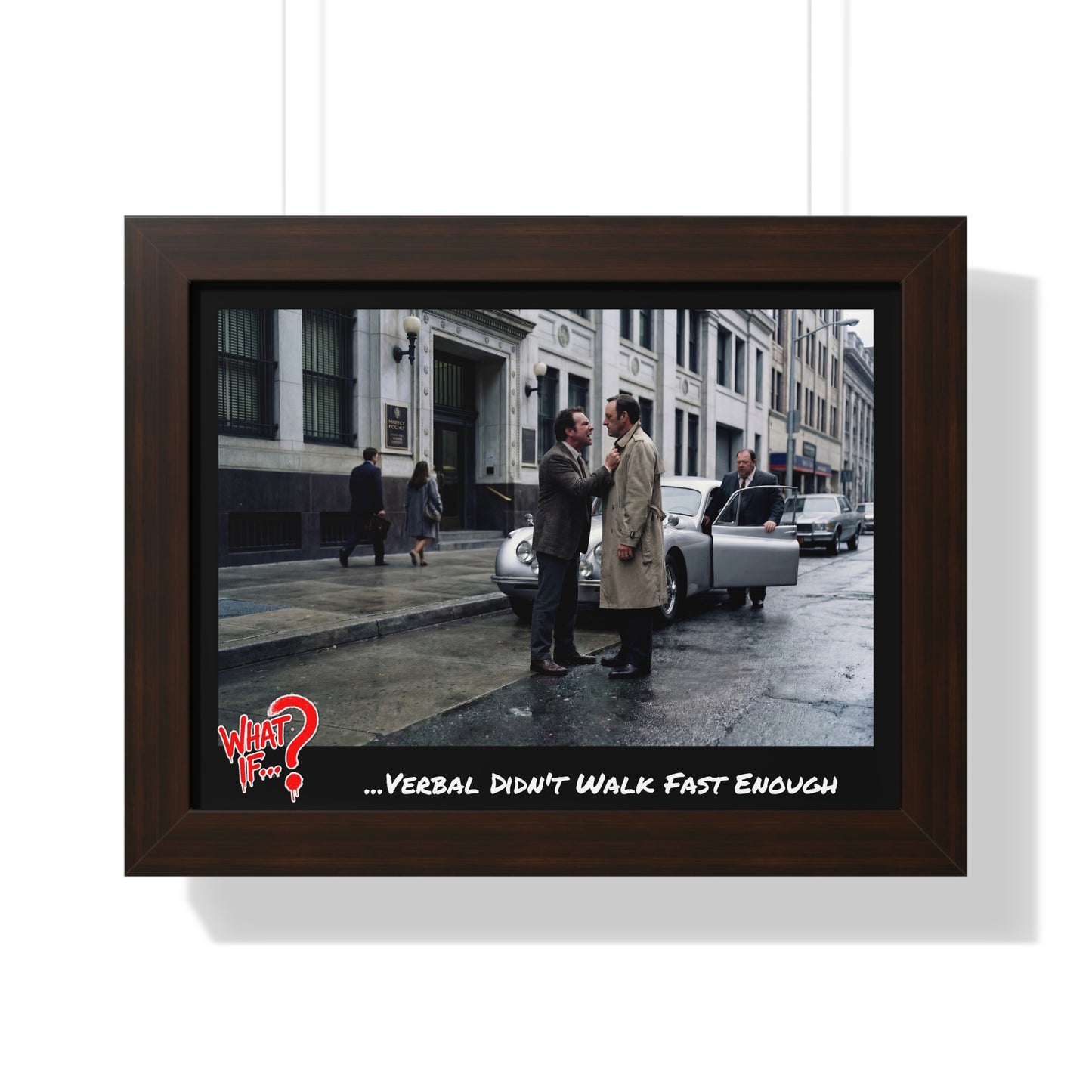 Verbal Alternate Ending Framed Poster (Walnut) | What If Crime Thriller | Wall Art