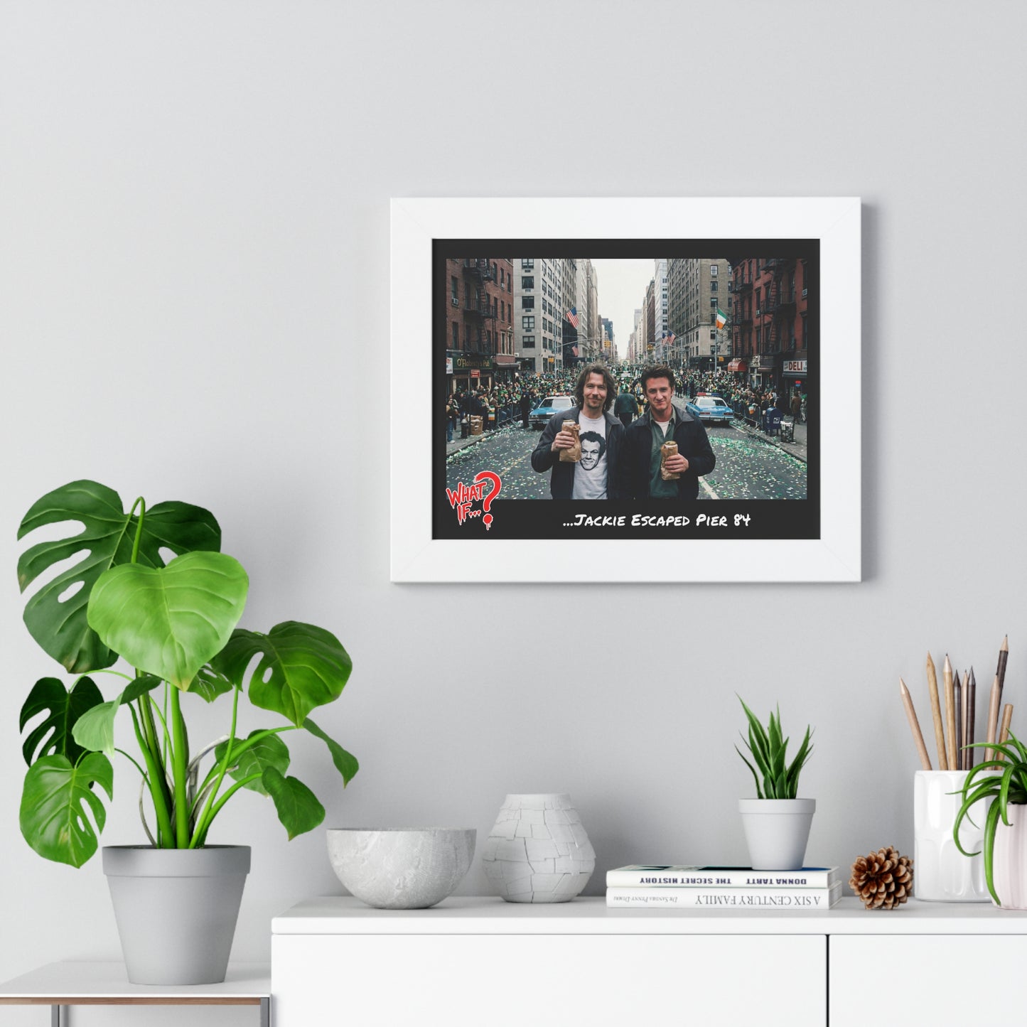 Jackie Alternate Ending Framed Poster (White) | What If Crime Drama | Wall Art