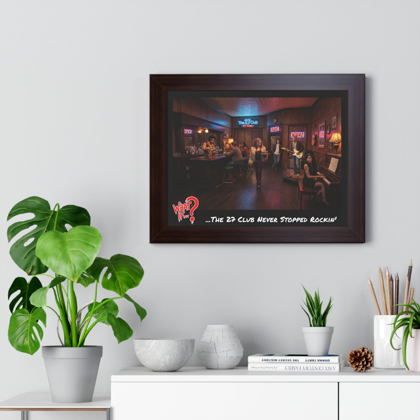 The 27 Club Alternate Ending Framed Poster (Walnut) | What If Music | Wall Art