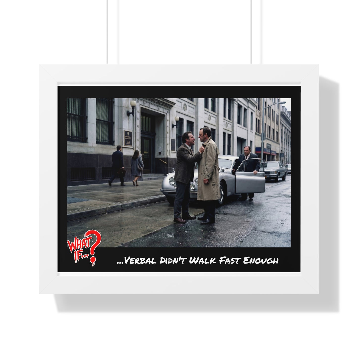 Verbal Alternate Ending Framed Poster (White) | What If Crime Thriller | Wall Art