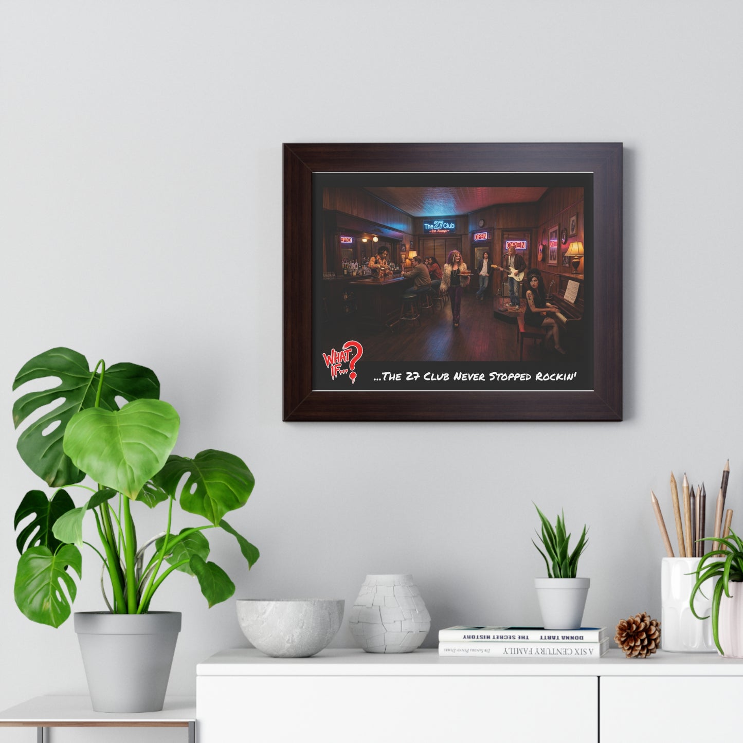 The 27 Club Alternate Ending Framed Poster (Walnut) | What If Music | Wall Art