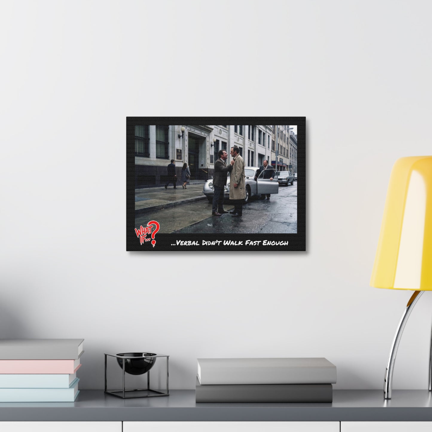 Verbal Alternate Ending Stretched Canvas | What If Crime Thriller | Wall Art