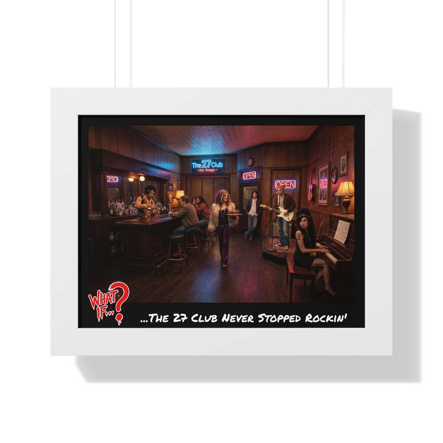 The 27 Club Alternate Ending Framed Poster (White) | What If Music | Wall Art