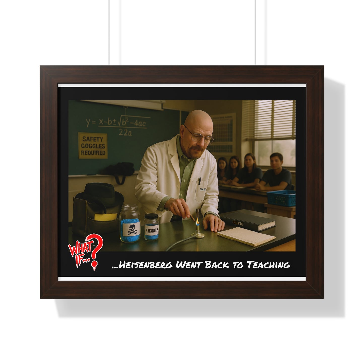 Heisenberg Alternate Ending Framed Poster (Walnut) | What If Drama | Wall Art