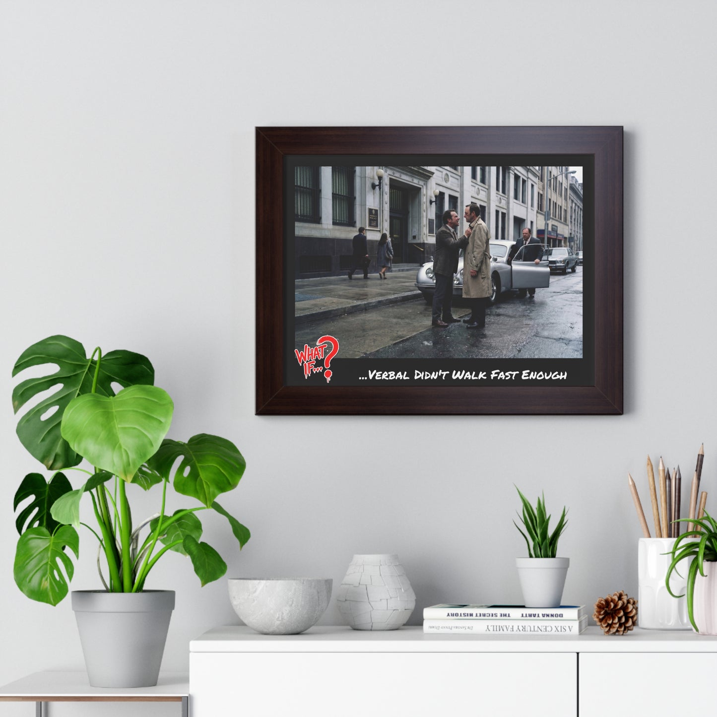 Verbal Alternate Ending Framed Poster (Walnut) | What If Crime Thriller | Wall Art