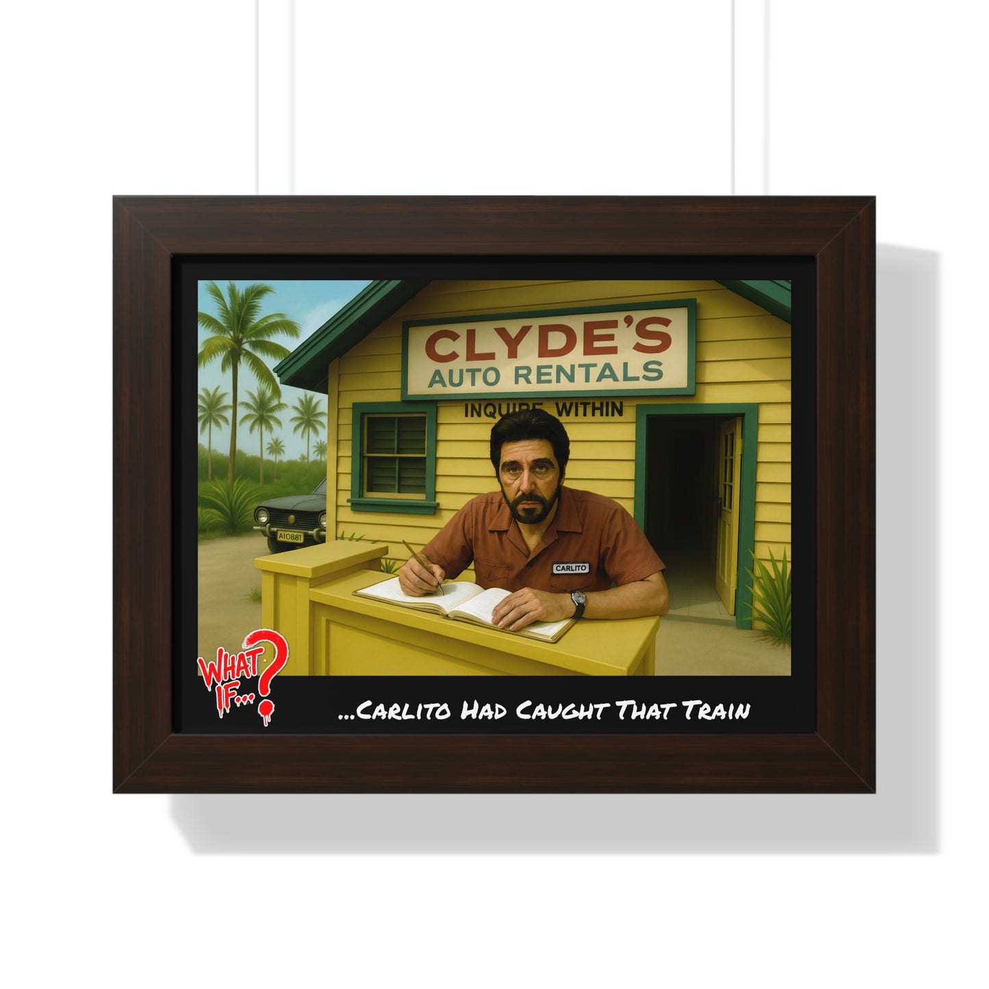 Carlito Alternate Ending Framed Poster (Walnut) | What If Crime Drama | Wall Art