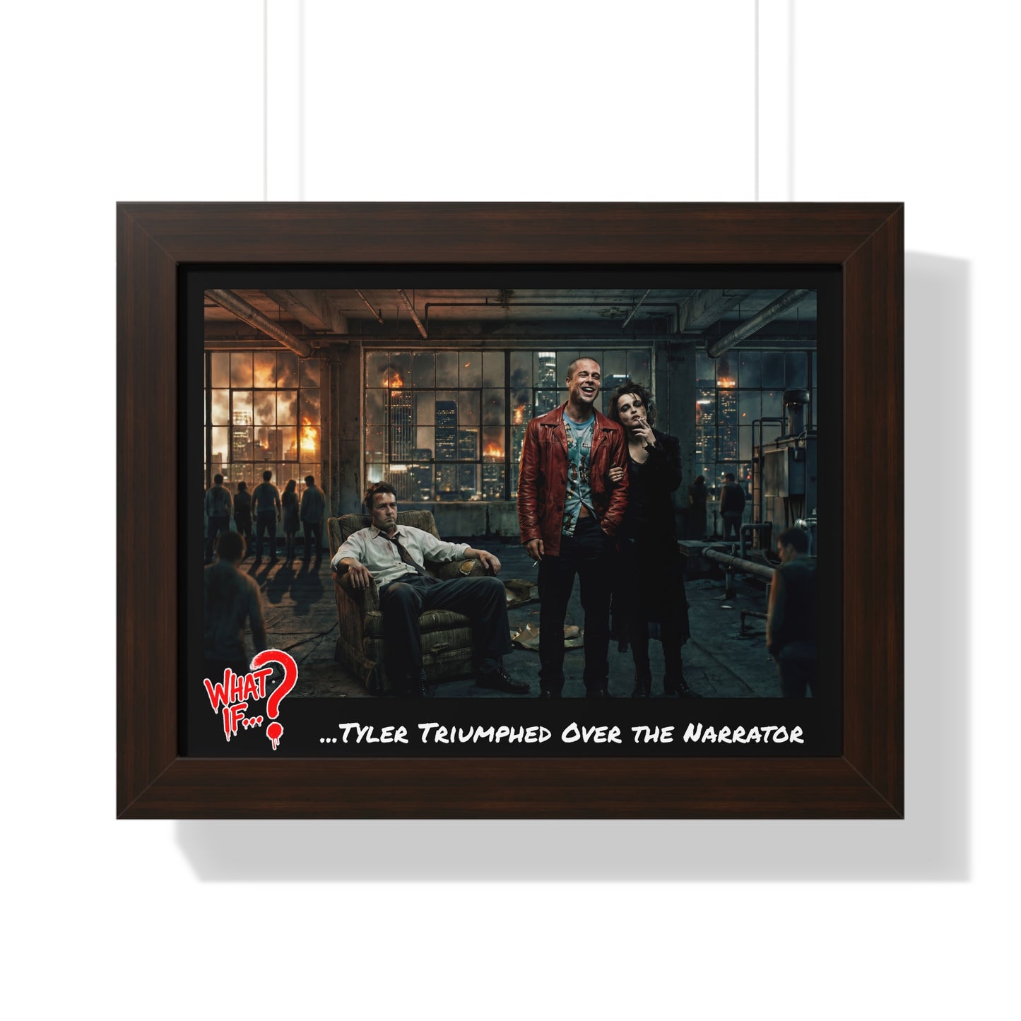 Tyler Alternate Ending Framed Poster (Walnut) | What If Drama | Wall Art