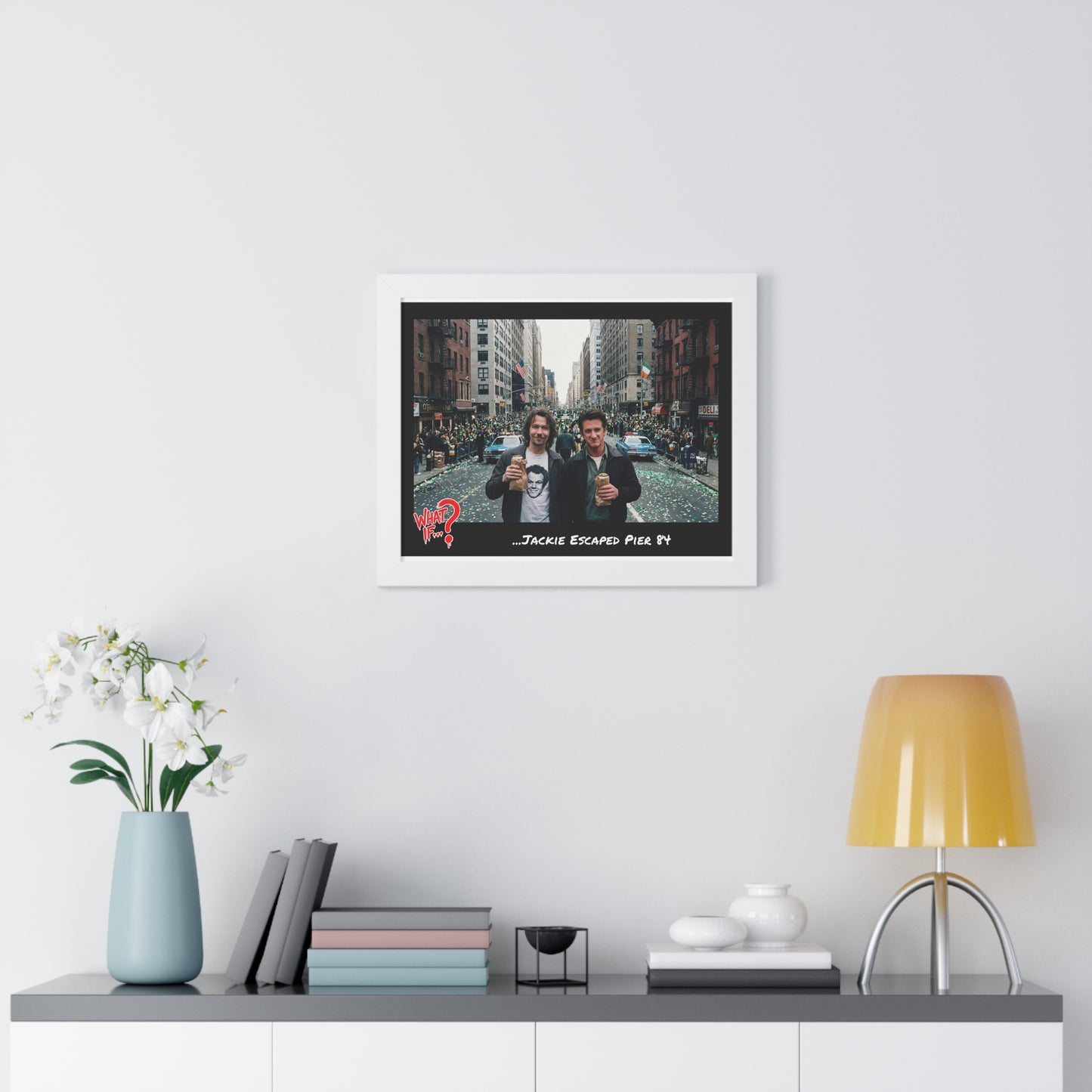 Jackie Alternate Ending Framed Poster (White) | What If Crime Drama | Wall Art
