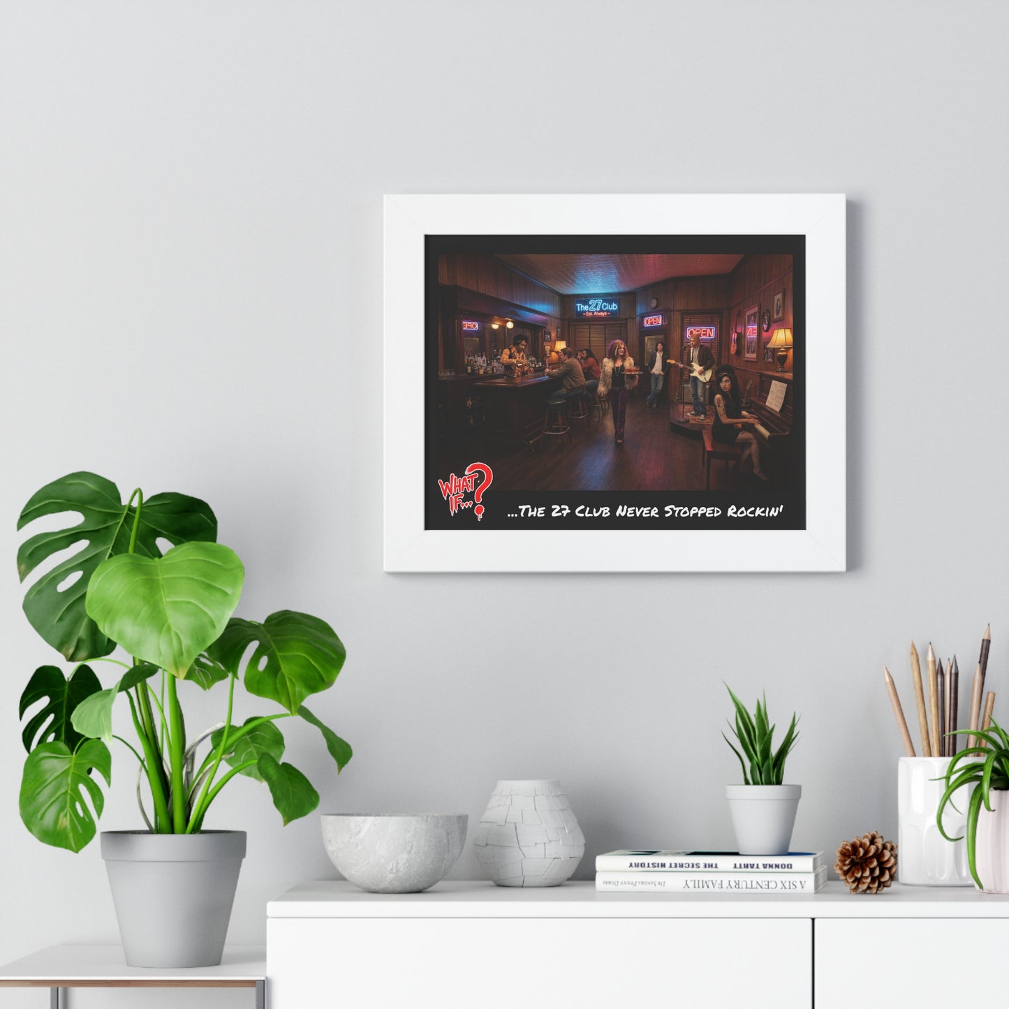 The 27 Club Alternate Ending Framed Poster (White) | What If Music | Wall Art