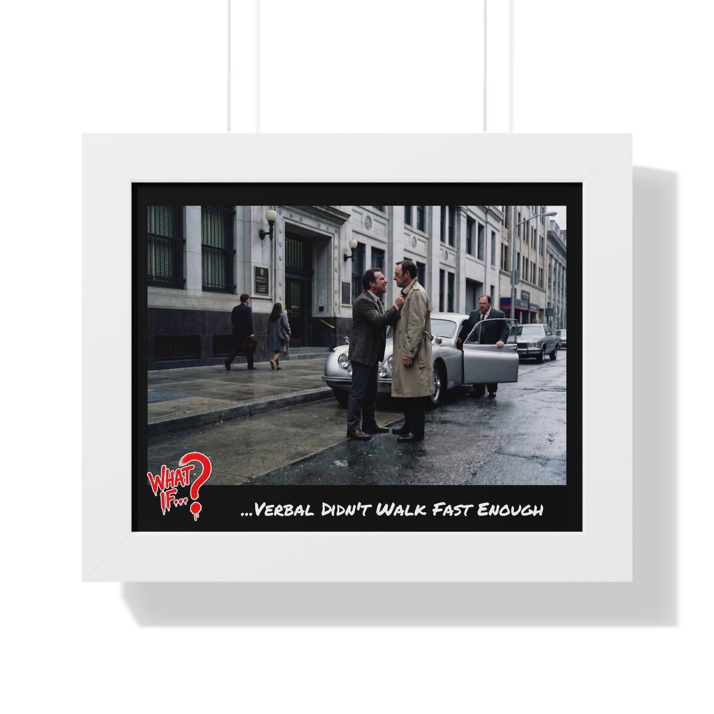 Verbal Alternate Ending Framed Poster (White) | What If Crime Thriller | Wall Art