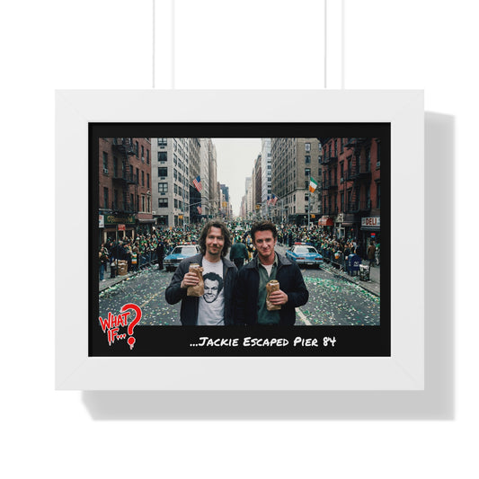Jackie Alternate Ending Framed Poster (White) | What If Crime Drama | Wall Art