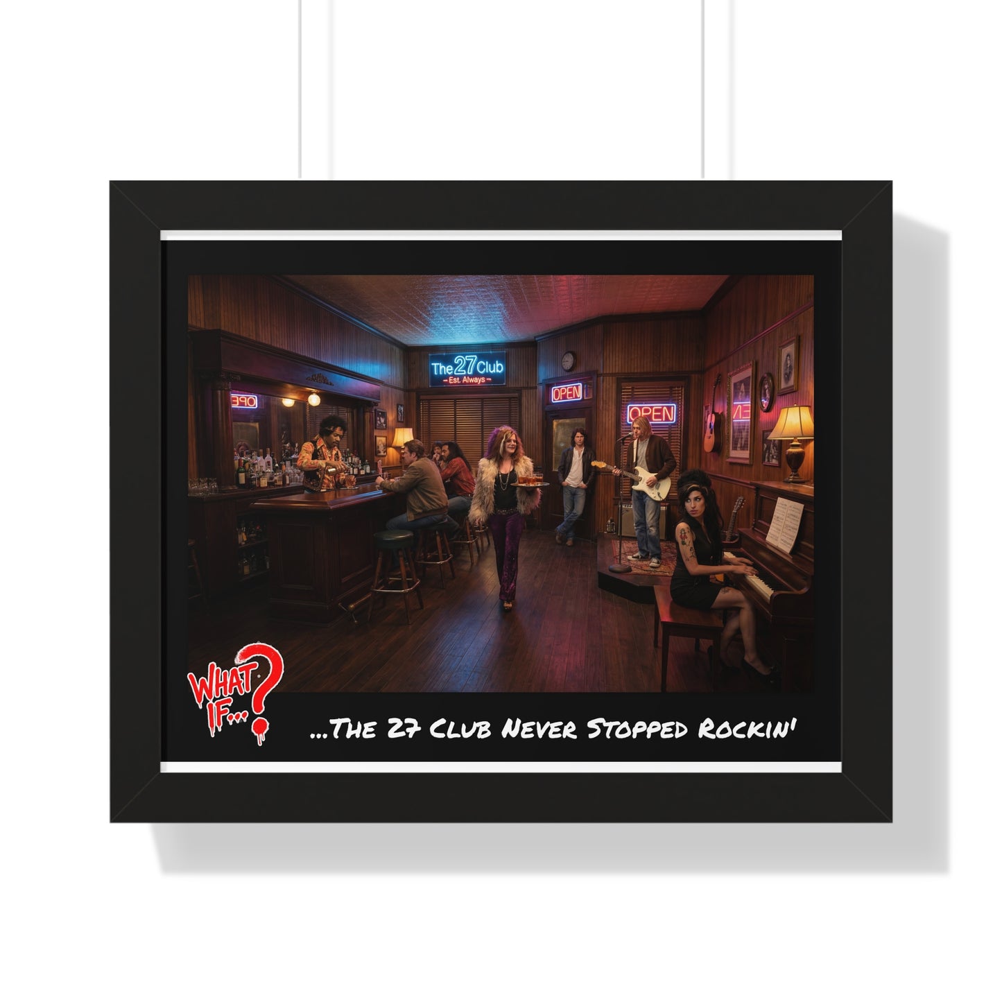 The 27 Club Alternate Ending Framed Poster (Black) | What If Music | Wall Art