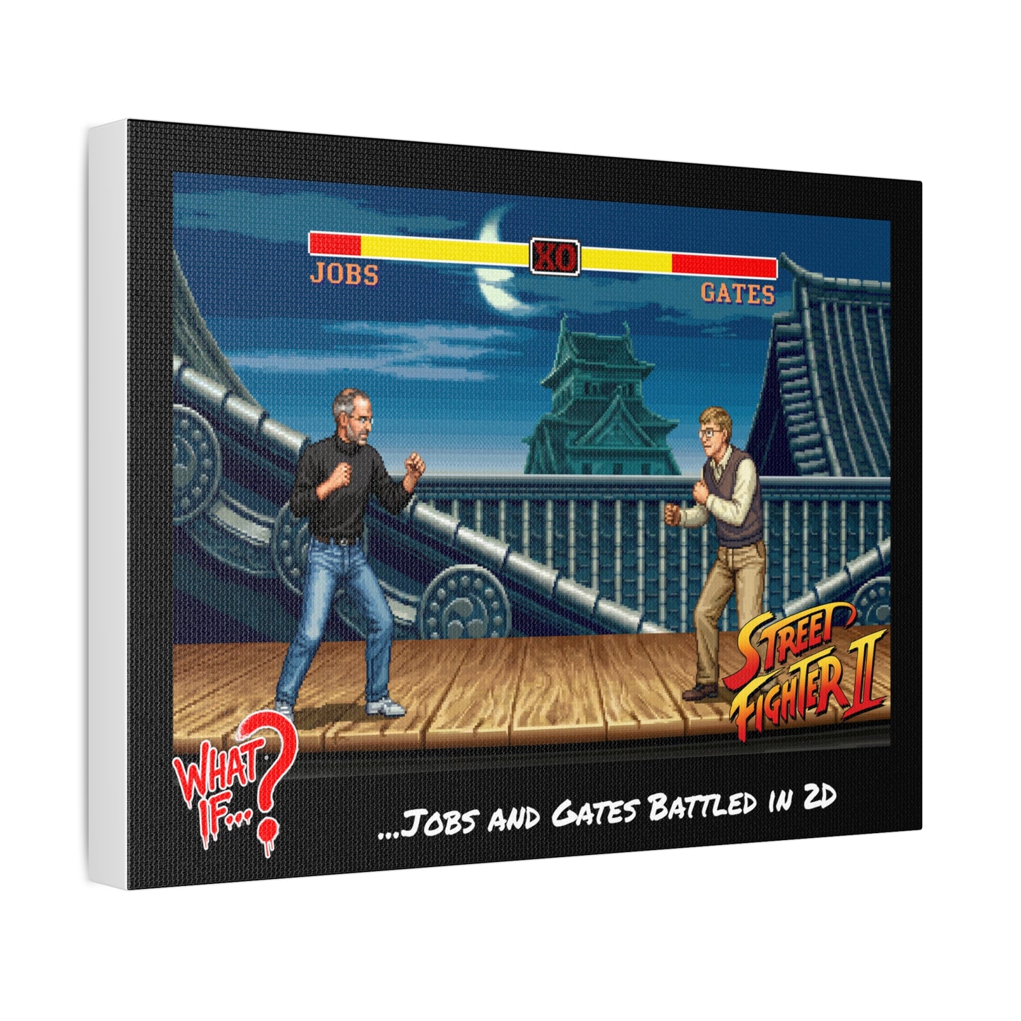 Steve vs Bill Alternate Ending Stretched Canvas | What If Culture | Wall Art
