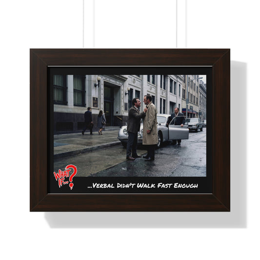 Verbal Alternate Ending Framed Poster (Walnut) | What If Crime Thriller | Wall Art