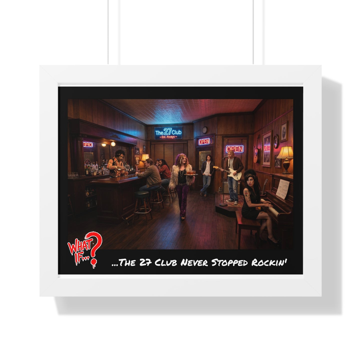The 27 Club Alternate Ending Framed Poster (White) | What If Music | Wall Art