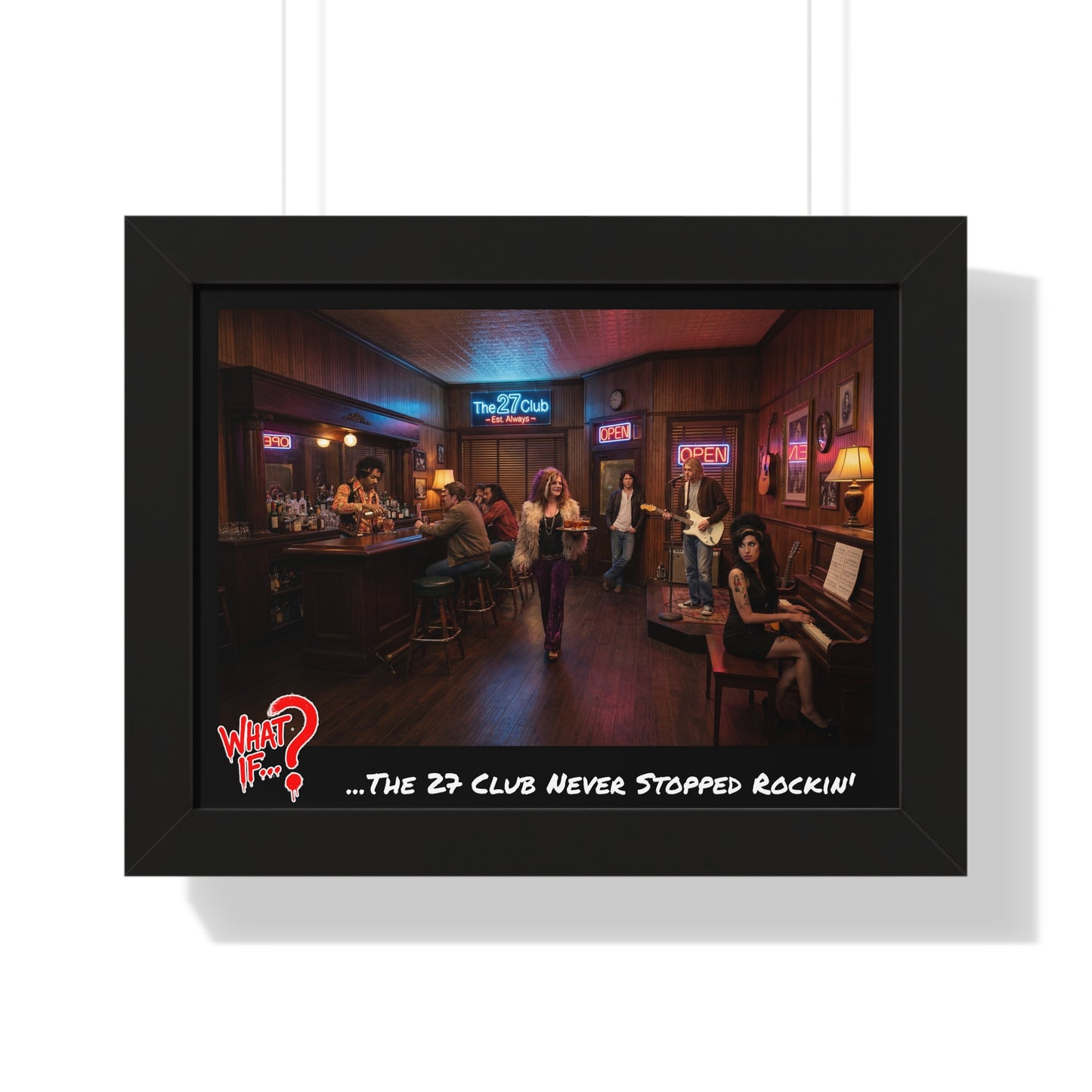 The 27 Club Alternate Ending Framed Poster (Black) | What If Music | Wall Art