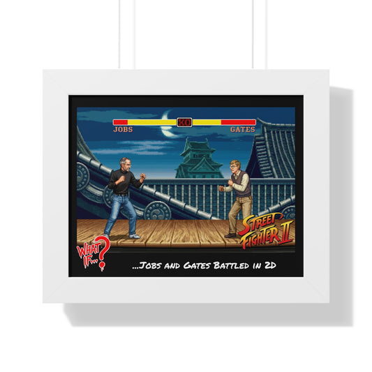 Steve vs Bill Alternate Ending Framed Poster (White) | What If Culture | Wall Art