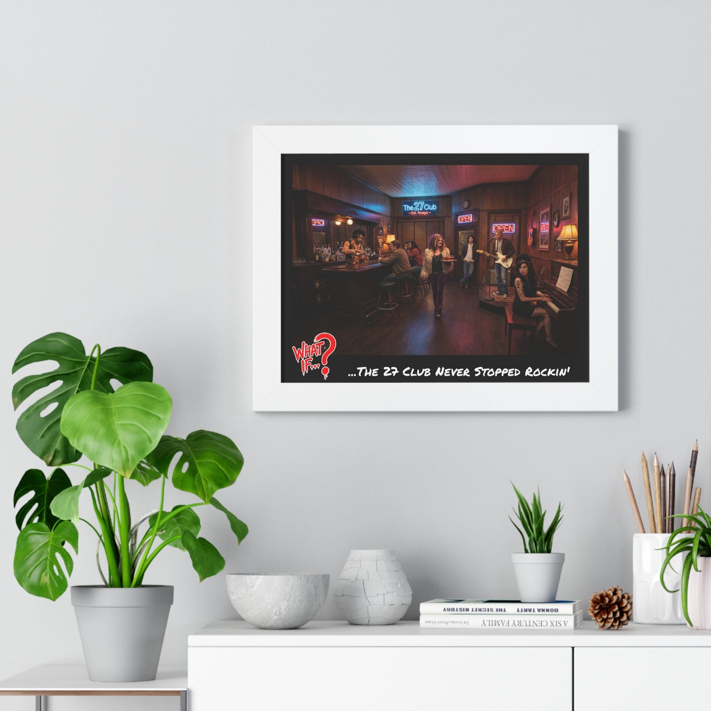 The 27 Club Alternate Ending Framed Poster (White) | What If Music | Wall Art