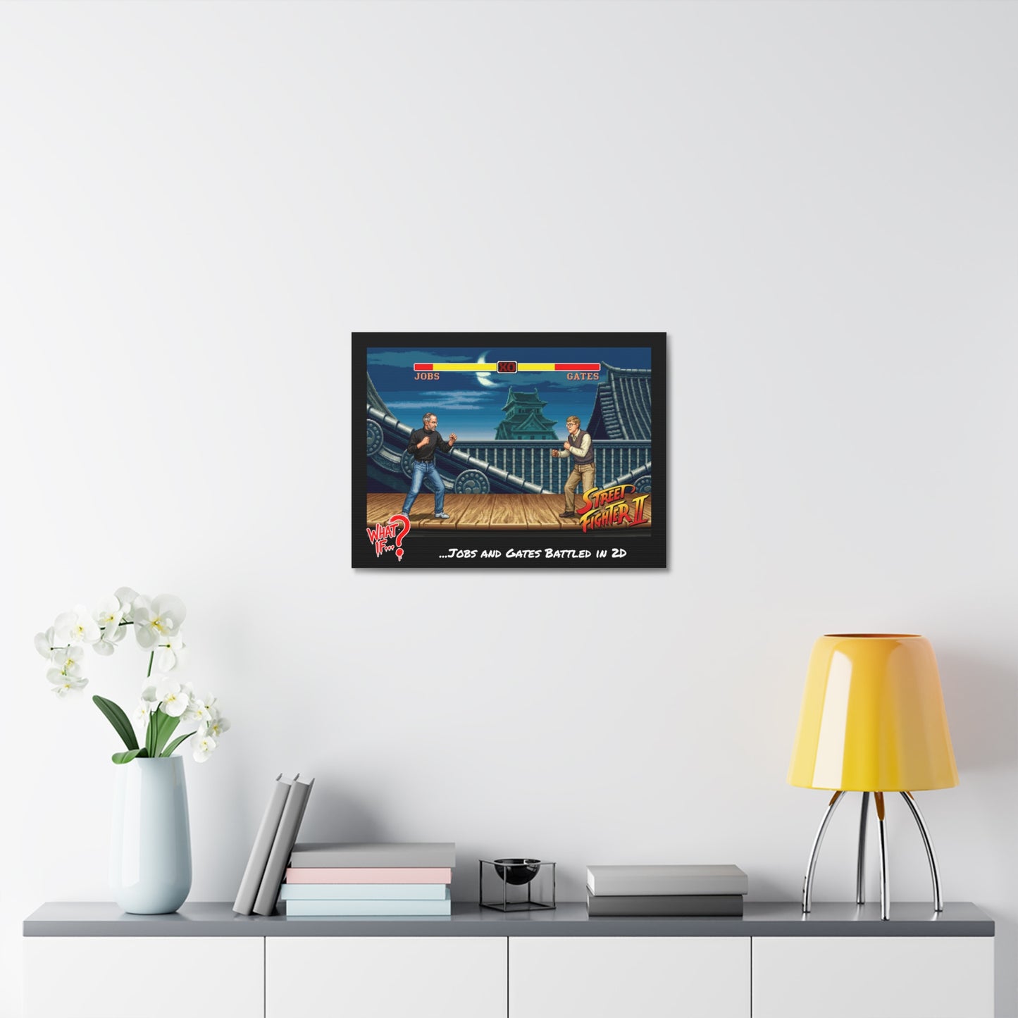 Steve vs Bill Alternate Ending Stretched Canvas | What If Culture | Wall Art