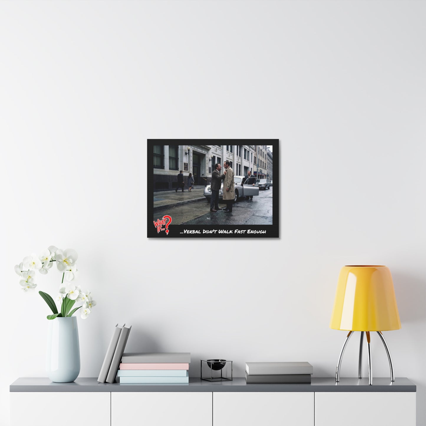 Verbal Alternate Ending Stretched Canvas | What If Crime Thriller | Wall Art