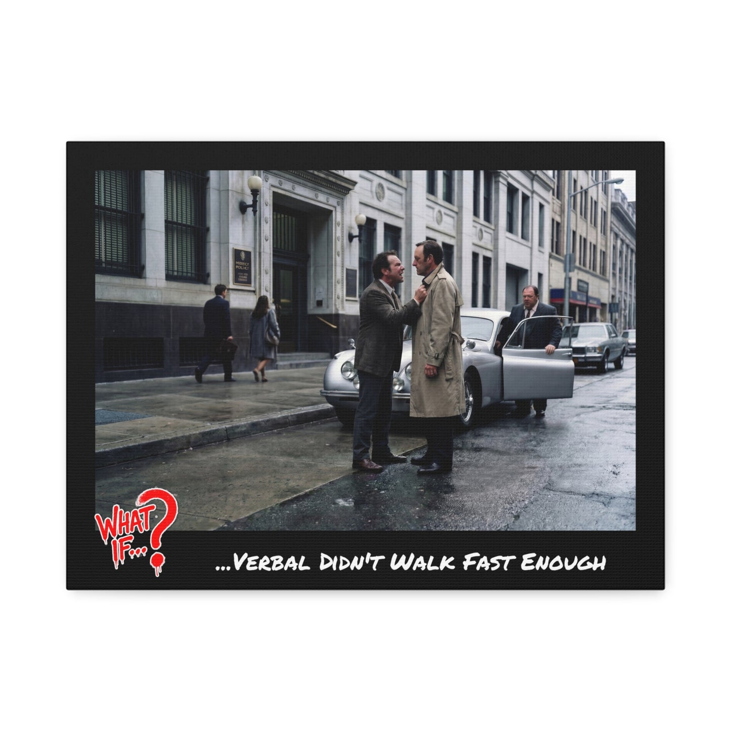Verbal Alternate Ending Stretched Canvas | What If Crime Thriller | Wall Art