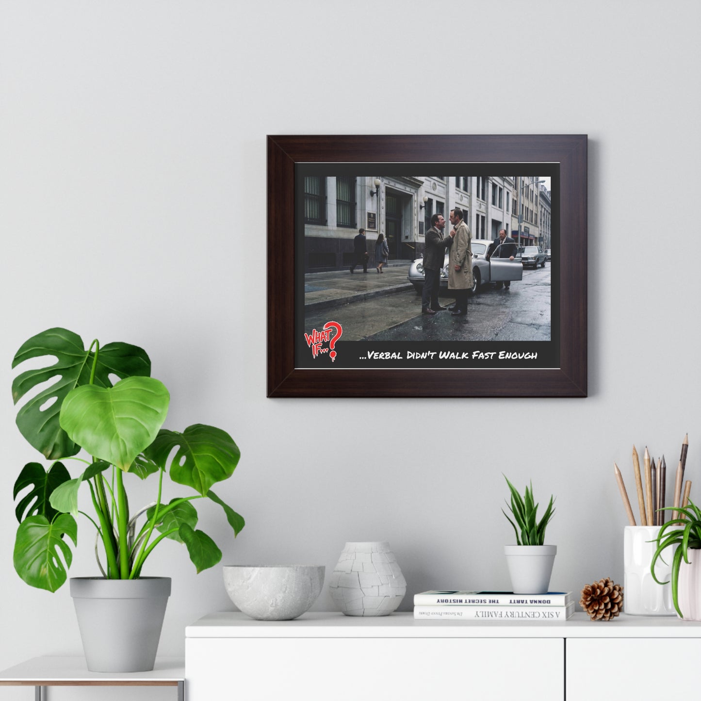 Verbal Alternate Ending Framed Poster (Walnut) | What If Crime Thriller | Wall Art