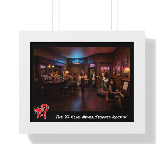 The 27 Club Alternate Ending Framed Poster (White) | What If Music | Wall Art