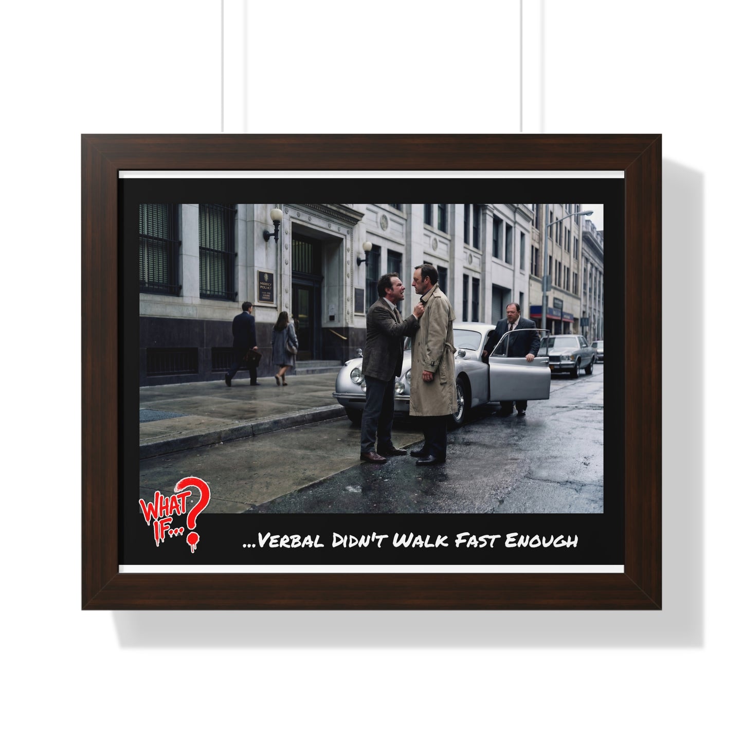 Verbal Alternate Ending Framed Poster (Walnut) | What If Crime Thriller | Wall Art