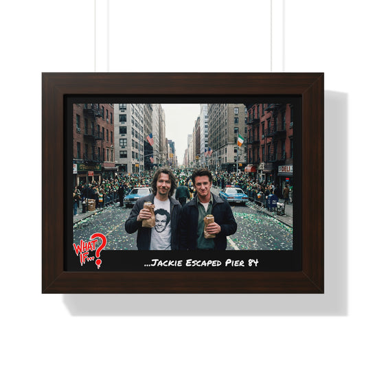 Jackie Alternate Ending Framed Poster (Walnut) | What If Crime Drama | Wall Art