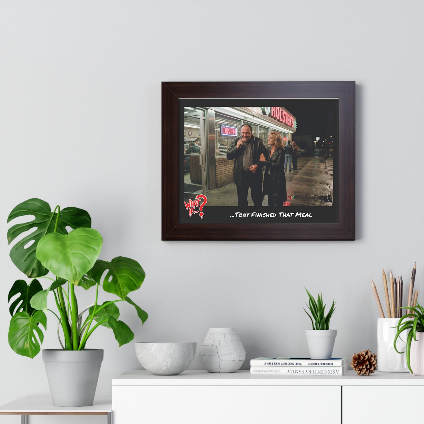 Tony Alternate Ending Framed Poster (Walnut) | What If Crime Drama | Wall Art