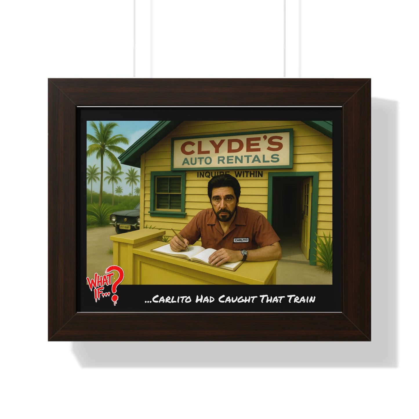 Carlito Alternate Ending Framed Poster (Walnut) | What If Crime Drama | Wall Art