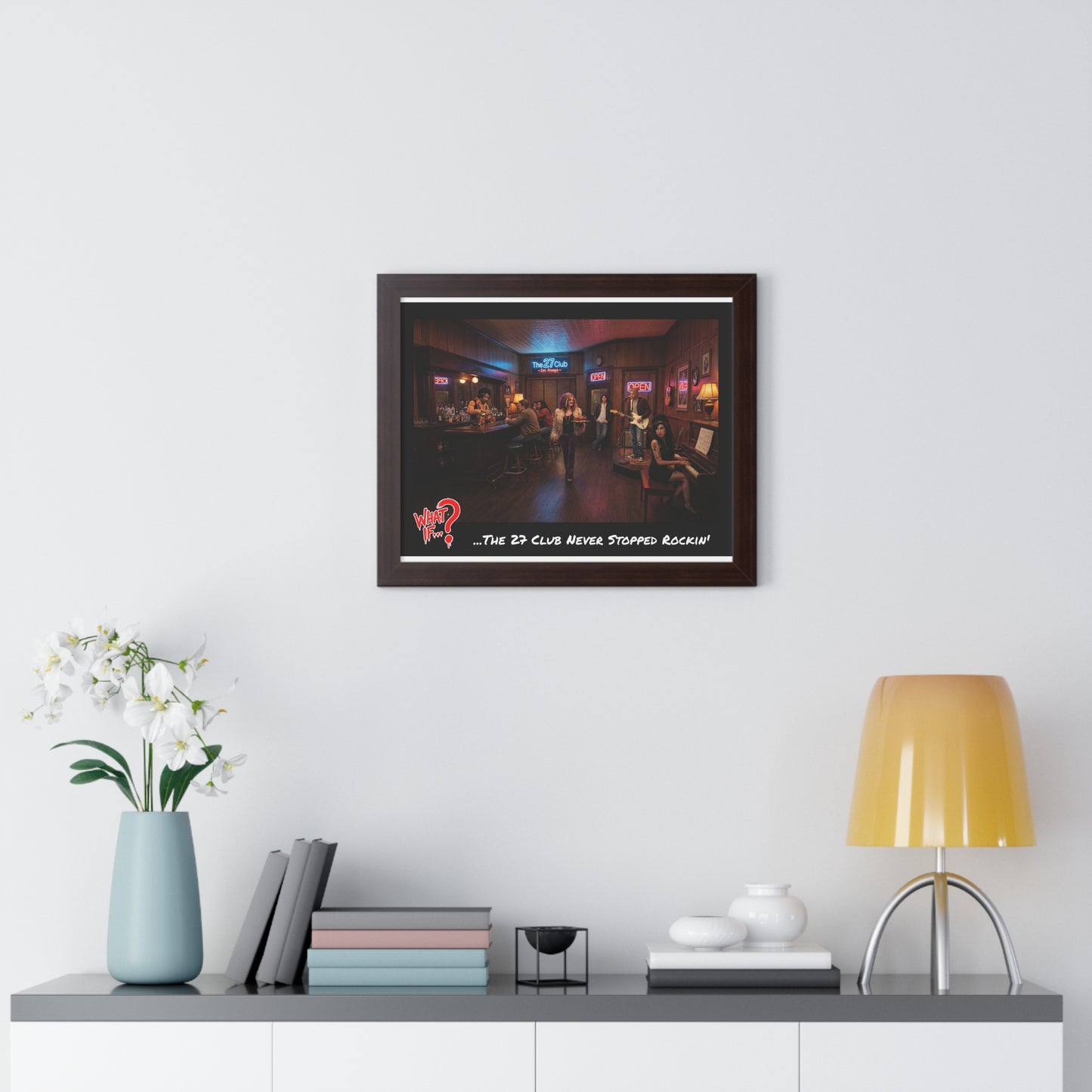 The 27 Club Alternate Ending Framed Poster (Walnut) | What If Music | Wall Art