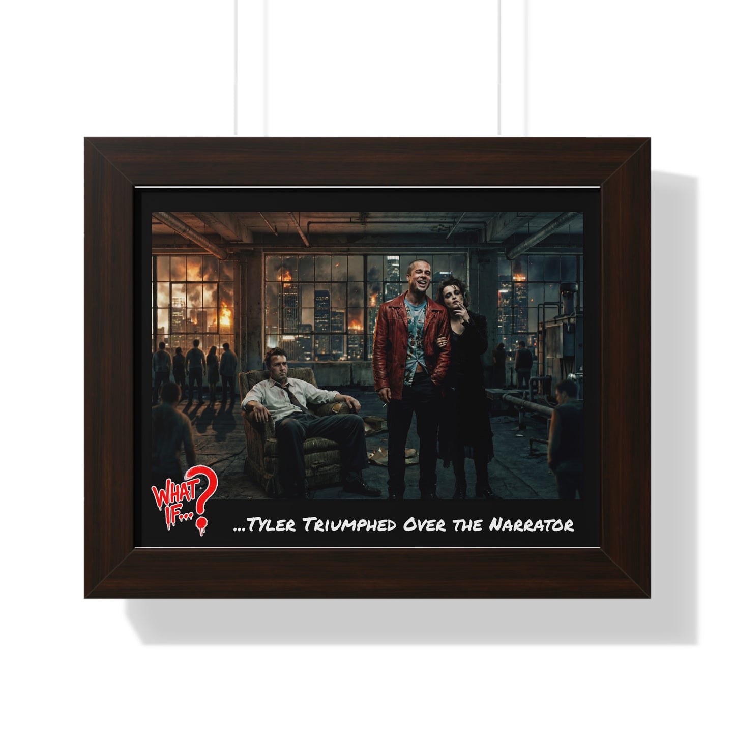 Tyler Alternate Ending Framed Poster (Walnut) | What If Drama | Wall Art
