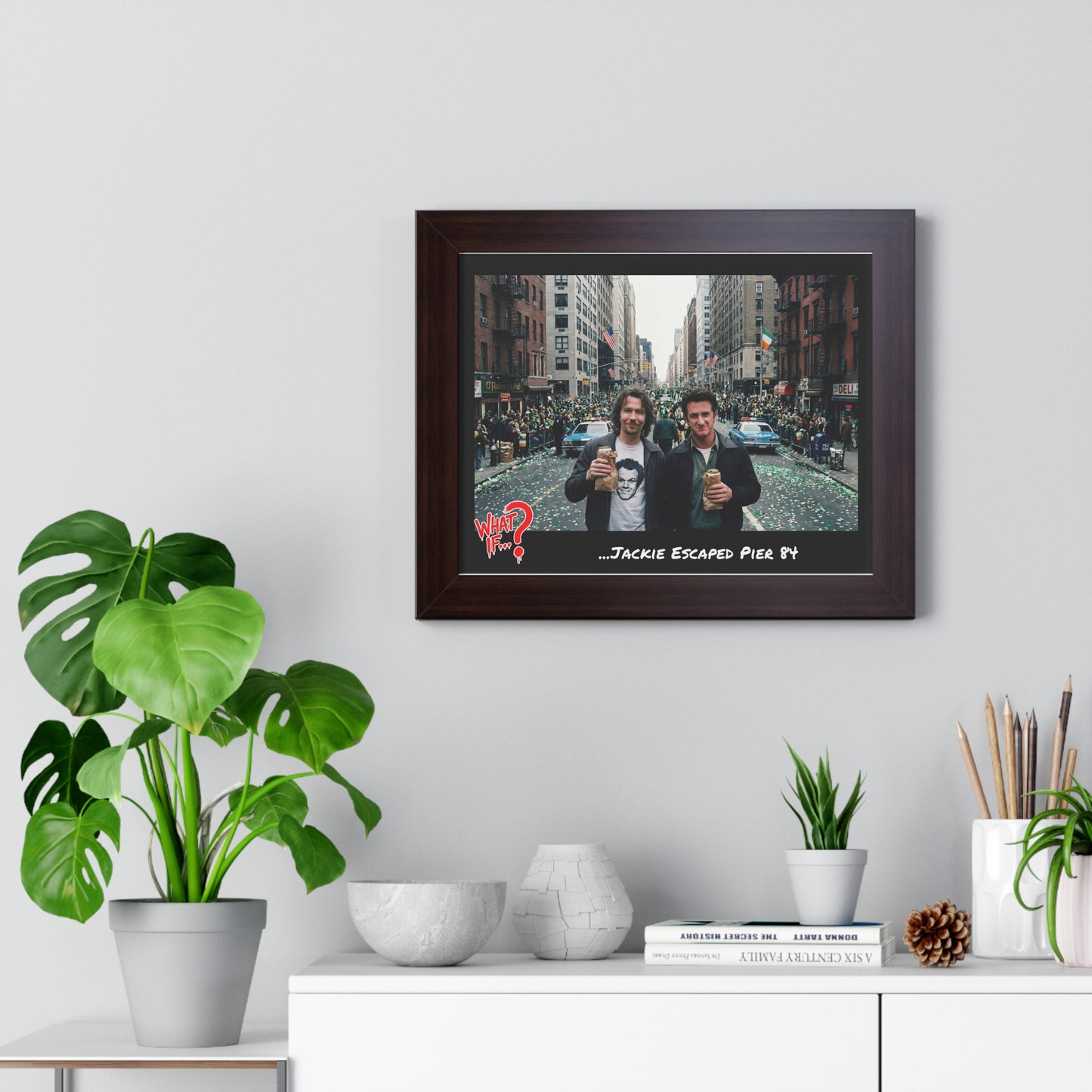 Jackie Alternate Ending Framed Poster (Walnut) | What If Crime Drama | Wall Art