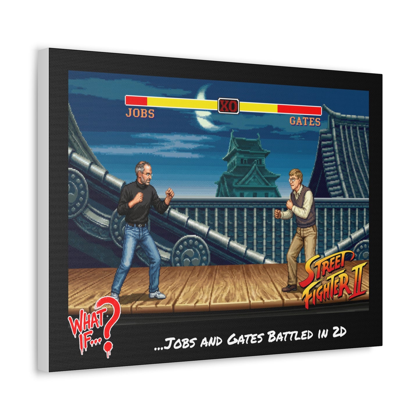 Steve vs Bill Alternate Ending Stretched Canvas | What If Culture | Wall Art