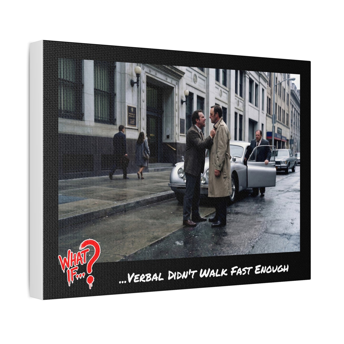 Verbal Alternate Ending Stretched Canvas | What If Crime Thriller | Wall Art