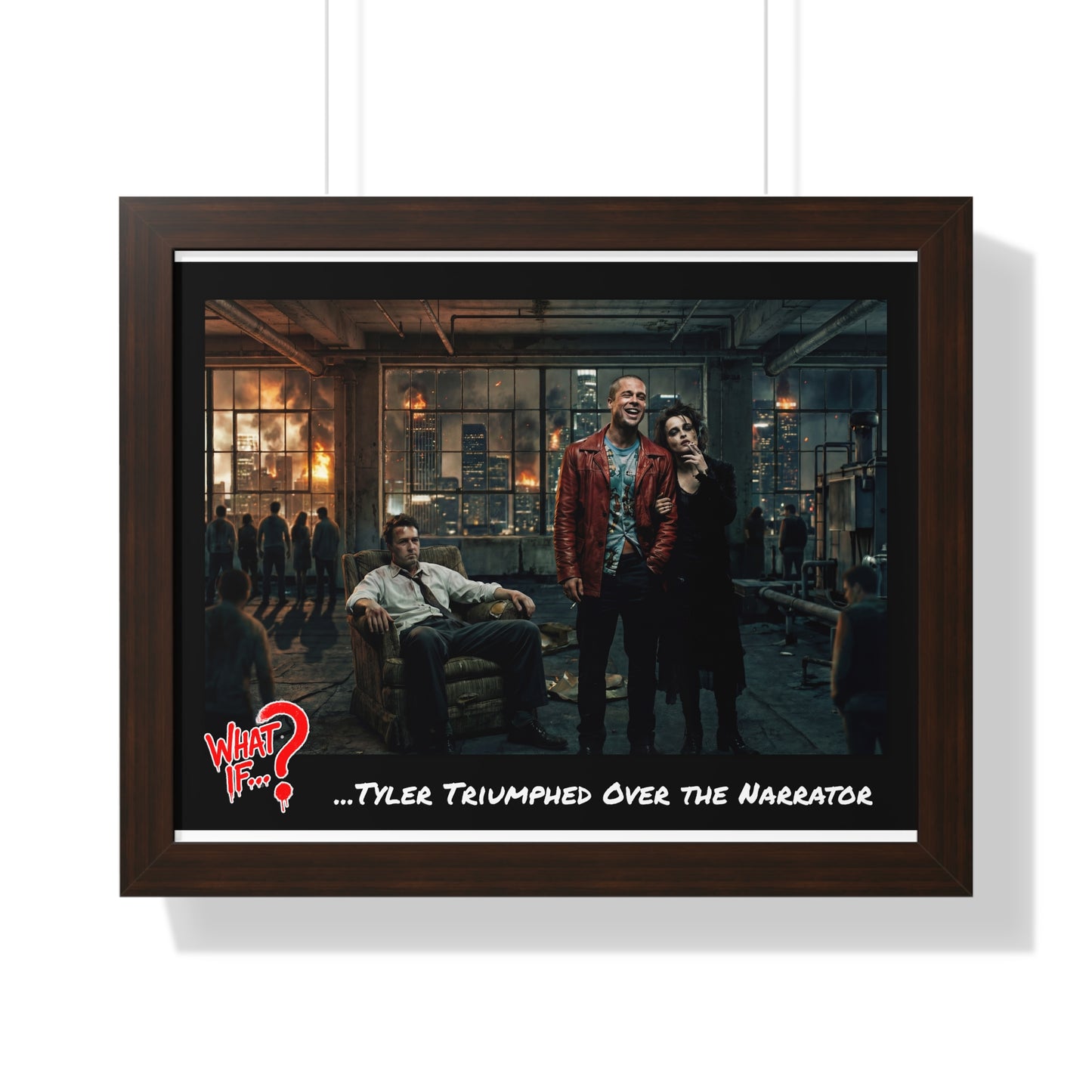 Tyler Alternate Ending Framed Poster (Walnut) | What If Drama | Wall Art