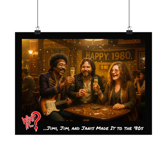 Jimi Jim Janis Alternate Ending Matte Poster | What If Music | Wall Art