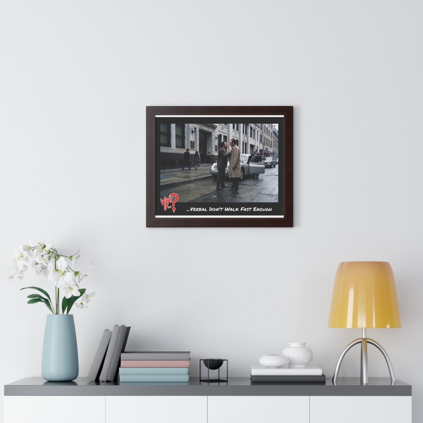 Verbal Alternate Ending Framed Poster (Walnut) | What If Crime Thriller | Wall Art