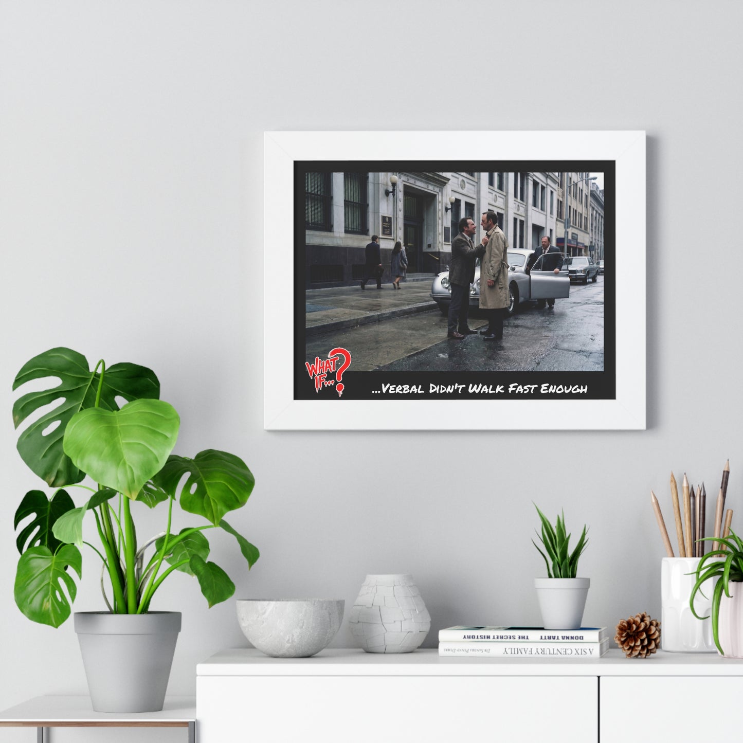 Verbal Alternate Ending Framed Poster (White) | What If Crime Thriller | Wall Art
