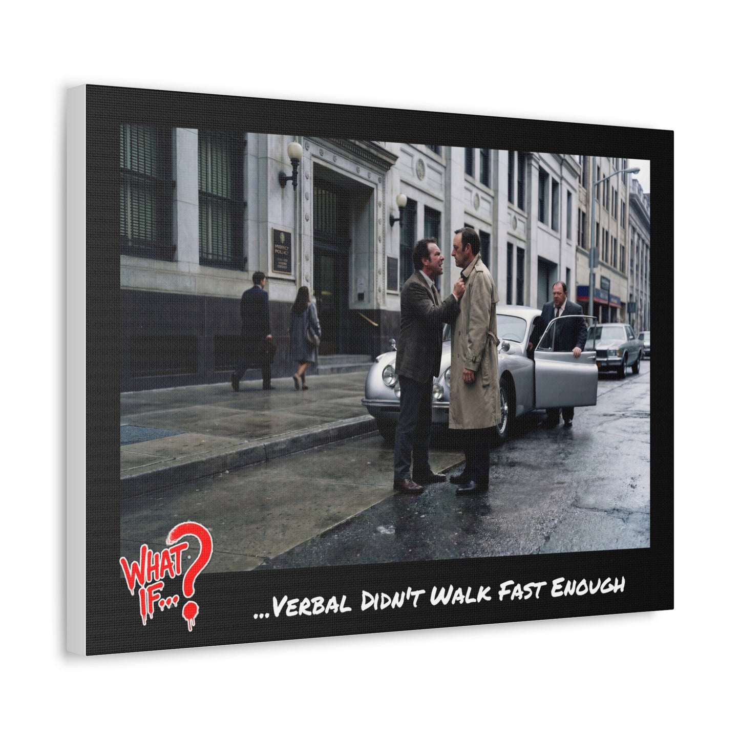 Verbal Alternate Ending Stretched Canvas | What If Crime Thriller | Wall Art